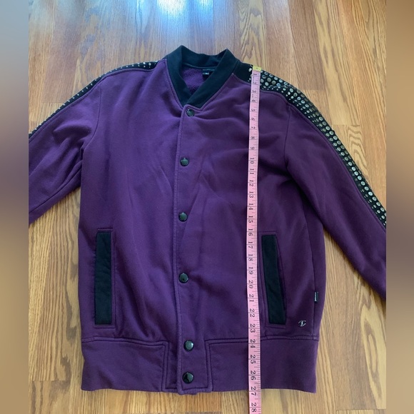 JUST CAVALLI Men's Cardigan jacket with embellished sleeves. Size Medium. - Picture 8 of 10